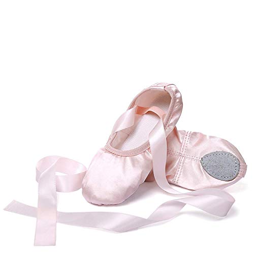 Chimei Ballet Dance Shoes for Goddler Girls Kids Women Pink Red Slipper Satin Flat Physical Shoe