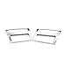 2PCS Silver Steel Interior Side Air Outlet Diffuser Vent Cover Trim For BMW X5 E70 2008-2013