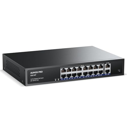 AUMOX PRO 18-Port Gigabit PoE Switch