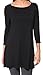Free to Live Women's Extra Long Flowy Elbow Sleeve Jersey Tunic Made in USA (2X, Black)