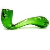 WLLP 5.5 Inch Portable Art Glass,Small Size and Beautiful,Heat Resistant,Can be Used as a Collectible(Gemstone Green)