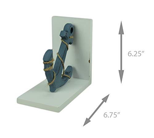 Chesapeake Bay Ltd Blue and White Nautical Anchor Bookends