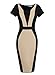 VfEmage Womens Elegant Colorblock Contrast Work Business Casual Pencil Dress