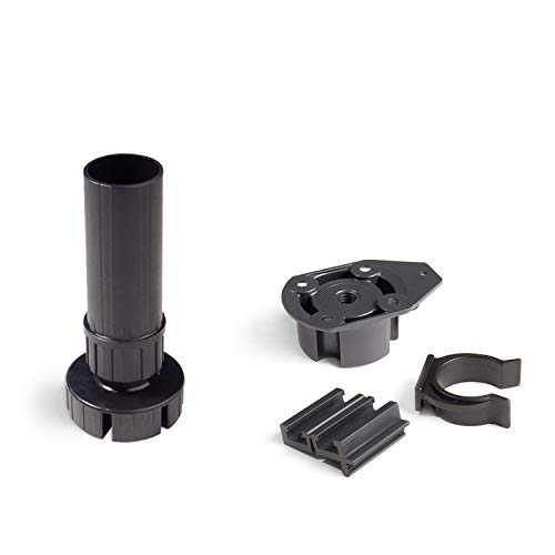 Emuca - Furniture feet, Furniture Legs from Black Plastic, Set of 4 Adjustable Cabinet Legs 100mm-high