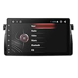 hizpo Android 7.1 System 9 Inch Car Stereo Player in Dash GPS Radio Stereo 1 Din Multimedia Touch Screen Bluetooth 4.0 Wifi 4G Sub Volume Control for BMW 3 Series E46