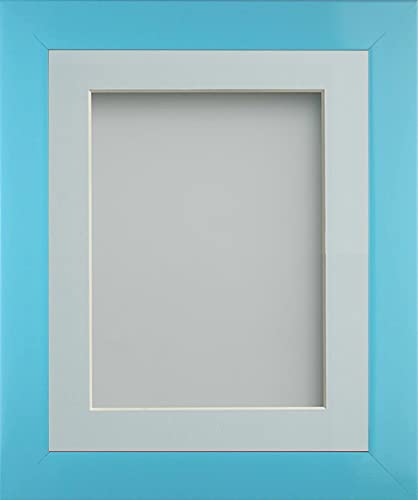 Frame Company Candy Range Aqua Blue 8x8 Frame With Light Blue Mount for image size 5x5 inches
