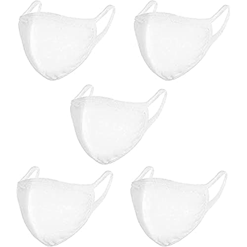 Simpli-Magic Fabric Masks, Adult, White, 50 Pack