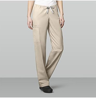Wonderwork Unisex Cargo Scrub Pant Large Khaki