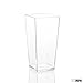 Ilyapa 3oz Plastic Dessert Cups - 40 Pack Mini Dessert Cups with Spoons - Clear Reusable Small Appetizer Cup for Cheesecake Shooters, Chocolate Mousse, Parfait - Party and Catering Supplies - Square