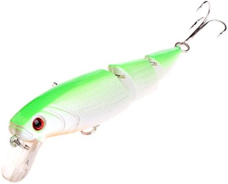 SCASTOE Crankbait Hard Bait, 3 Segment Wobble Slow Floating Jerkbait Lifelike Realskin Fishing Lures (5#)