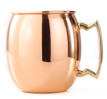 100% Solid Copper 16oz Moscow Mule Mugs Set of 2 and BONUS 8oz tub of Wright's Copper Cream and RECIPES