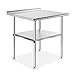 GRIDMANN NSF Stainless Steel Commercial Kitchen Prep & Work Table w/ Backsplash - 30 in. x 24 in. primary