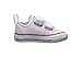 Converse Girls' Chuck Taylor All Star 2V Leather Low Top Sneaker, White, 6 M US Toddler