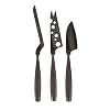 Boska Kaasmessenset Monaco+ Zwart – 3-delig – incl. Leren Hoes – RVS – Extra non-stick