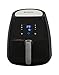 Avalon Bay Air Fryer 3.7 Quart Airfryer, Healthy Oilless Cooking, Includes Recipe Book, AB-AirFryer2200SS Black
