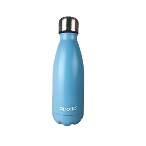 eBuyGB Stainless Steel Water Bottle Reusable Insulated Metal Double Walled, Sky Blue, 350 ml