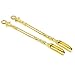 Lmbros Gold Snuff Spoon Scoop Mini Shovel Medicine Spoon Home Supplies Pendants Necklace Loop(4pc)