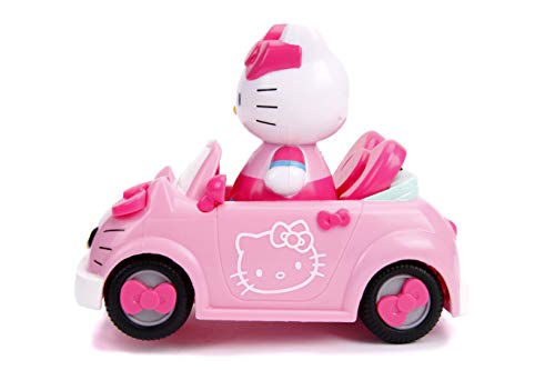 Dickie Toys Hello Kitty Convertible IRC Vehicle, RC Fahrzeug, Ferngesteuertes Auto mit Infrarot Fernbedienung, fährt vorwärts-gerade, rückwärts-Kurve, inkl. Figur, 17,5 cm – Bild 3
