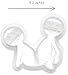 Funny Wedding Gift - Valentines Cookie Cutter Set (3 pieces) by Sugary Charm - Valentine's Day Gifts for Him - Valentine Biscuit Cutters - Unique Baking Mold for Her - Naughty Shaped Cookies Shapes