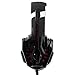BIBOX G9000 Stereo Gaming Headset, Bass Surround Sound Over Ear Headphones 3.5mm Jack with Noise Cancelling Mic and LED Light for PC/PS4/Xbox One/Laptop with 1 to 2 Adapter Cable – Redthumb 2