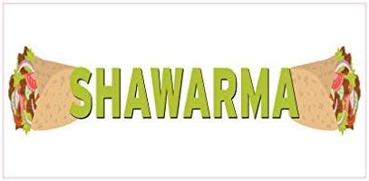 Shawarma Concession Restaurant Food Truck Die-Cut Vinyl Sticker 36 inches on Longest Side