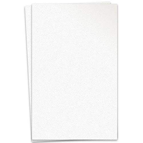 Metallic Bright White Ice Silver 12x18 Cardstock Paper 100pk