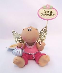 Angel Cheeks Guardian Angel Figurine "Special Godmother"