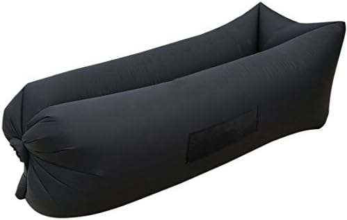 AIWOTOWOW Inflatable Lounge Beach Sofa , Portable Quick Compression Air Bag Dream Chair Inflatable Lounger for Camping Swimming Park Backyard and Other Home Outdoor Activities - Black