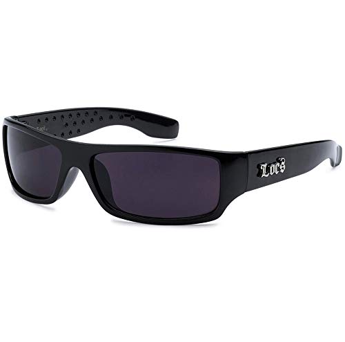 LOCS Sunglasses Hardcore Black Dark Lens 0103