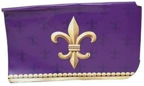 Purple and Gold Fleur de Lis Magnetic Mailbox Cover