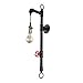 BAYCHEER Industrial Retro Steel Pipe Water Pipe Wall Lamp Wall Sconce Wall Light Valve Antique Wallmount Loft Lamp use E26 Light Bulb Socket for Indoor Restaurant Barn, Black