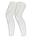 N’Joy Compression Leg Sleeves – 1 Pair Outdoor Basketball MAKLULU Full Length Leg Sleeves for Men, Women, Youth (White-L)