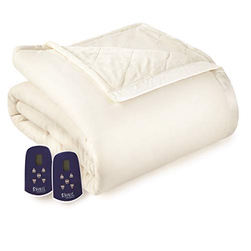 Thermee Micro Flannel Micro Flannel Electric Blanket, King, Cream