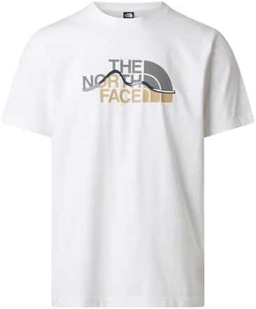 - Mountain Line normal geschnittenes T-Shirt mit Grafik für Herren - TNF White, M