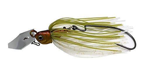 Skirted chatter bait jig head fishing lure with weedless hook 13g (AYE ROYALE)
