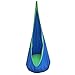 Seasofbeauty Kids Child Pod Swing Chair Hammock Indoor Outdoor Hanging Seat Cushins Patio Swings Blue