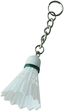 GQMART White Plastic Shuttlecock Badminton Pendant Keychain Keyring Ornament