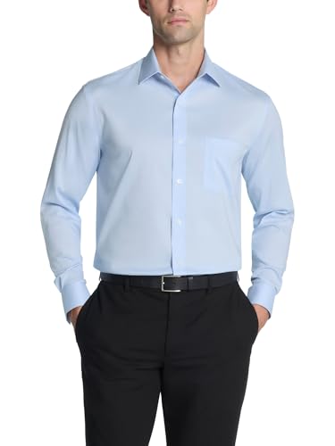 Van Heusen Men's Dress Shirt Regular Fit Ultra Wrinkle Free Flex Collar Stretch