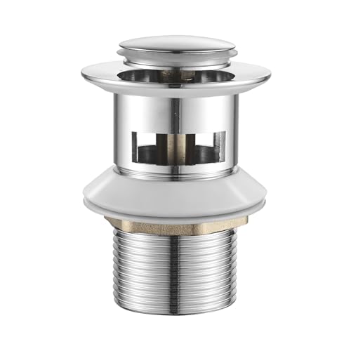 Válvula Click clack cromada para Lavabo con rebose