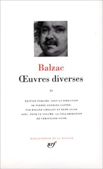 Oeuvres diverses, tome 2  par Balzac