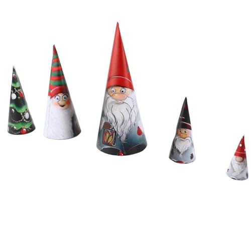 CFTGIW 5 Pieces of Christmas Matryoshka Christmas Collection Dolls Stacking Dolls Ornaments Christmas Decorations to Household Designexquisite Lovely Special Let R Christmas