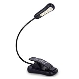 LuminoLite Rechargeable Warm& White LED Book Light, Easy Clip on Reading Lights for Reading in Bed. 9 Brightness Levels, 2.1 oz Lightweight, up to 60 Hours Reading. Perfect for Bookworms & Kids