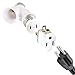UL Listed Light Socket to Plug Screw-in Adapter w. Safety Seal Polarized 2 Prong to 3 Prong Outlet Adapter Grounding Plug Converter + Waterproof Outdoor Extension Cord Plug Cover (2 Sets)