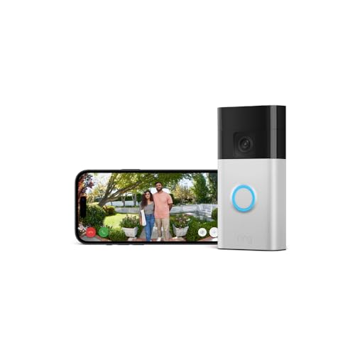 Ring sonnette vidéo sans fil (Battery Video Doorbell) avec vidéo HD en plan moyen | Installation facile (5 min) par soi-même | avec batterie intégrée I Essai Ring Home gratuit 30 j.