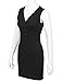 Doublju Womens Sexy Sleeveless Deep V-Neck Henley Mini Dress