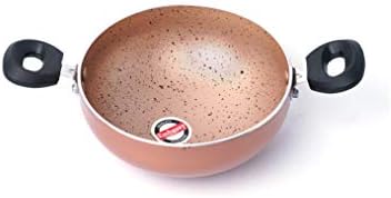 Embassy Non-Stick Mini Kadhai (Without Lid), Pack of 1, 500 ml, 16 cms, Golden Granite-Finish
