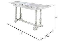 SEI FURNITURE Edenderry Farmhouse Folding Trestle