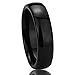 6MM Titanium Mens Womens Rings Black High Polished Classy Domed Comfort Fit Wedding Bands