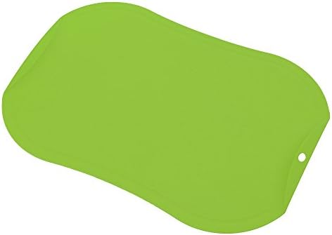 gabo TPU Antimicrobial Cutting Board with Handle, Scratch Resistant, Flexible, Knife friendly, Non-Slip, Juice Groove, Dishwasher Safe (Green)