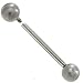 14 Gauge(1.6mm) Stainless Steel Straight Piercing Barbell w/Internally Threaded Ball Ends